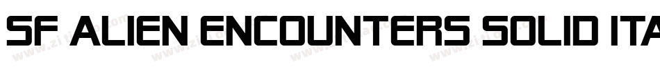 SF Alien Encounters Solid Italic字体转换